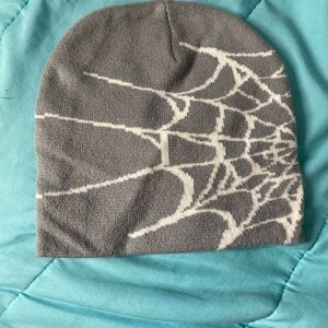 Spider Web Gray Beanie